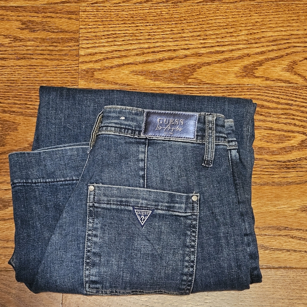 GUESS Women's Wide-leg Indigo Denim Jeans Size 28